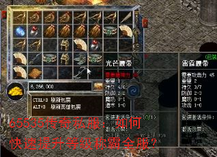 65535传奇私服:如何快速提升等级称霸全服? 65535传奇私服:如何快速提升等级称霸全服?