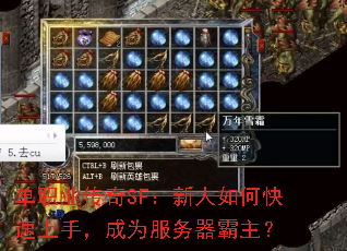 单职业传奇SF:新人如何快速上手,成为服务器霸主? 单职业传奇SF:新人如何快速上手,成为服务器霸主?