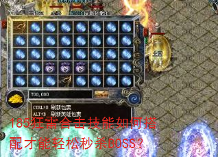185狂雷合击技能如何搭配才能轻松秒杀BOSS? 185狂雷合击技能如何搭配才能轻松秒杀BOSS?