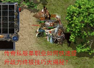 传奇私服单职业如何快速提升战力终极技巧大揭秘? 传奇私服单职业如何快速提升战力终极技巧大揭秘?