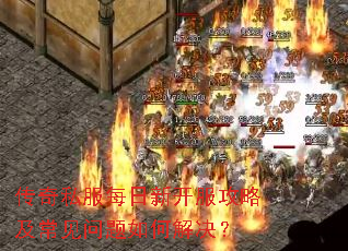 传奇私服每日新开服攻略及常见问题如何解决? 传奇私服每日新开服攻略及常见问题如何解决?