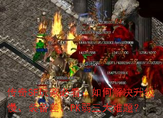 传奇SF玩家必看:如何解决升级慢、装备差、PK弱三大难题? 传奇SF玩家必看:如何解决升级慢、装备差、PK弱三大难题?