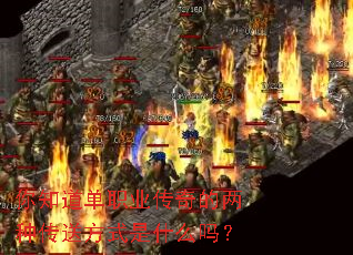 你知道单职业传奇的两种传送方式是什么吗? 你知道单职业传奇的两种传送方式是什么吗?