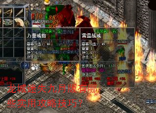 龙城迷失九月版有哪些实用攻略技巧? 龙城迷失九月版有哪些实用攻略技巧?