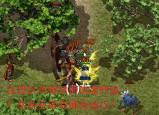 在线玩传奇如何快速升级?装备获取有哪些技巧? 在线玩传奇如何快速升级?装备获取有哪些技巧?