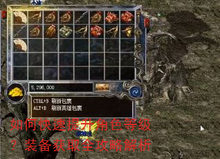 如何快速提升角色等级?装备获取全攻略解析 如何快速提升角色等级?装备获取全攻略解析