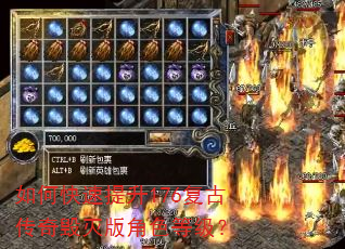 如何快速提升176复古传奇毁灭版角色等级? 如何快速提升176复古传奇毁灭版角色等级?