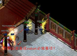 传奇玩家备战sabak必做事项? 传奇玩家备战sabak必做事项?