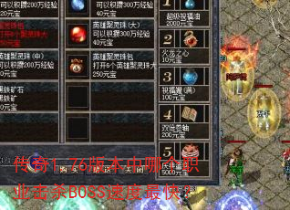 ����1.76�汾���ĸ�ְҵ��ɱBOSS�ٶ���죿